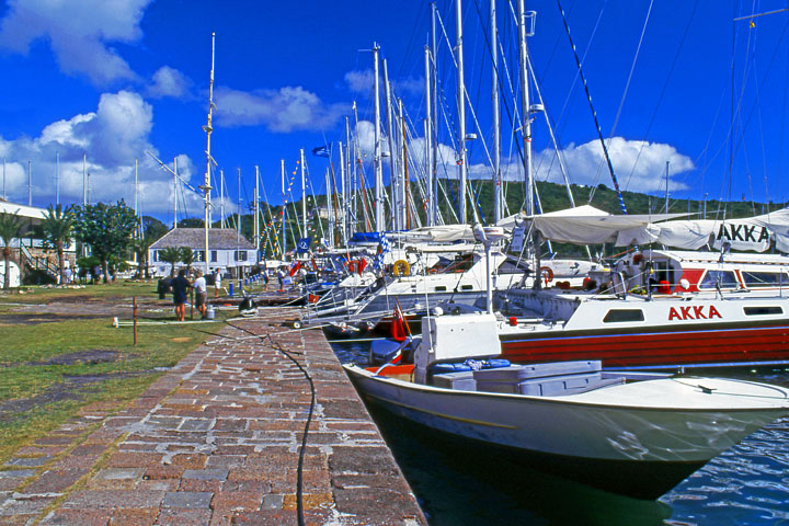 ANTIGUA, Nelson's Dockyard, historic buildings and moored yachts, ANT833JPL A 720