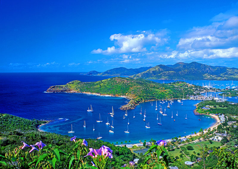 ANTIGUA, Nelson's Dockyard and English Harbour, view from Shirley Heights, ANT617JPL 800