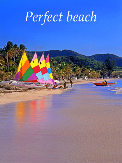 ANTIGUA, beach and sailboats, ANT990JPL 560 deep captioned