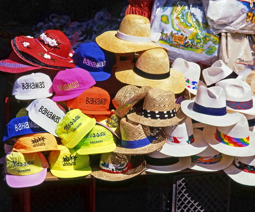Straw Market, sun hats for sale, BAH336JPLA  600
