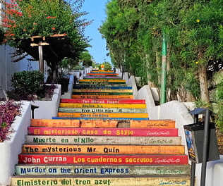Canary Islands, TENERIFE, Puerto de la Cruz, Mirador La Paz lookout, Agatha Christie stairs, SPN1787JPL M 316