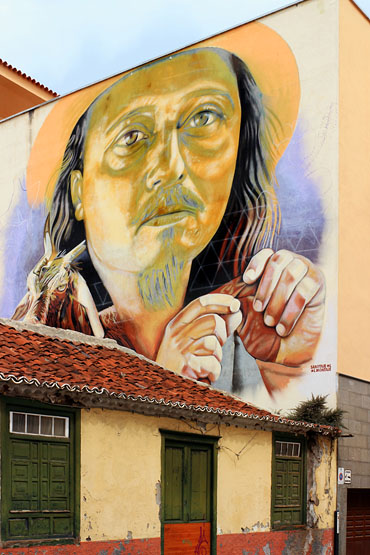 Canary Islands, TENERIFE, Puerto de la Cruz, old town area, street art, mural, SPN1695JPL 370