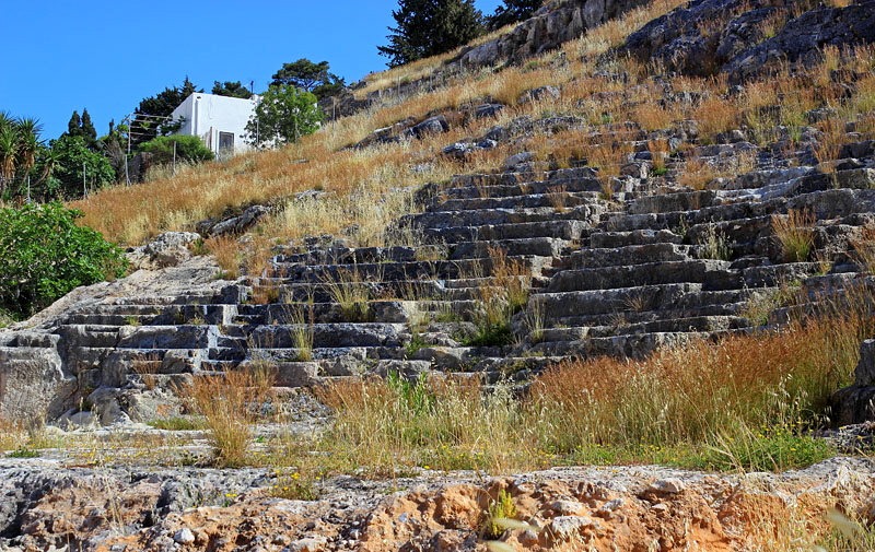 RHODES, Lindos, Ancient Theatre ruins, GIS1328JPL 800