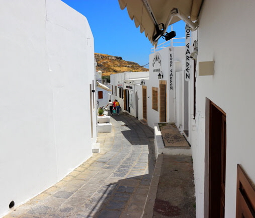 RHODES, Lindos, village street, GIS1310JPL 433 deep