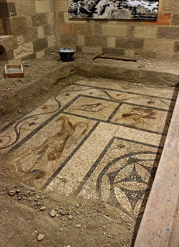 RHODES, Rhodes Town, Old Town, Palace of the Grand Master, floor mosaics, GIS1472JPL 363