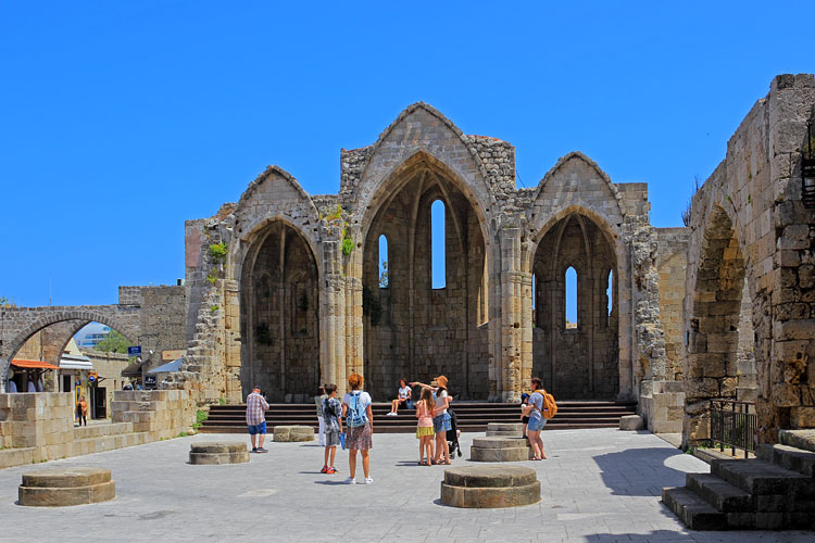 RHODES, Rhodes Town, Old Town, ruins of Church of Panagia of the Burgh, GIS1451JPL 750