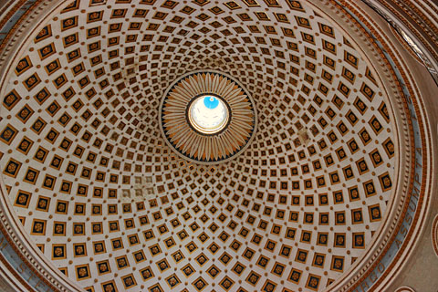 MALTA, Mosta, Mosta Rotunda Church, dome, MLT999JPL 320 deep
