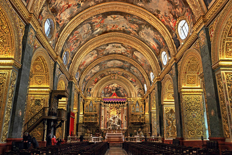MALTA, Valletta, St John's Co-Cathedral, interior, MLT776JPL 800