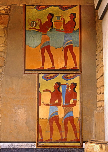 PALACE OF KNOSSOS, 'Cup Bearers' fresco 519 deep