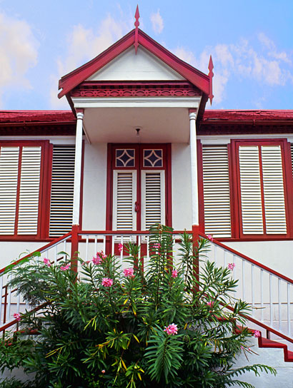 BARBADOS, Bridgetown area, colonial style house, BAR1355JPL A 544 deep