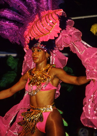 BARBADOS, Carnival dancer, cultural show, BAR379JPL A 312