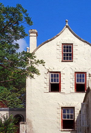 BARBADOS, St Nicholas Abbey (Jacobean architecture), side view, BAR277JPL A325