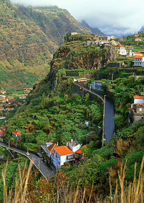 MADEIRA, Ribeira Brava, winding road, MAD1031JPL - A 663 deep
