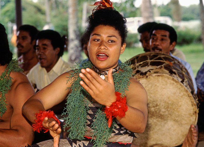 TONGA, cultural dancer performing during traditional Kava ceremony, TON162JPL A 800