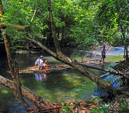 THAILAND, Phang Nga Province, KHAO LAK, Bamboo Rafting, THA4382JPL A 450