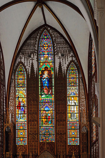 Vietnam, HANOI, Old Quarter, St Joseph's Cathedral, stained glass windows, VT1312JPL A 370