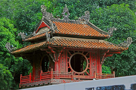 Vietnam, HANOI, Temple of Literature, Second Courtyard Gateway top, VT857JPL A 450